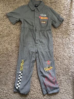 Hot Wheels Kids' Gray Racing One-Piece Bodysuit